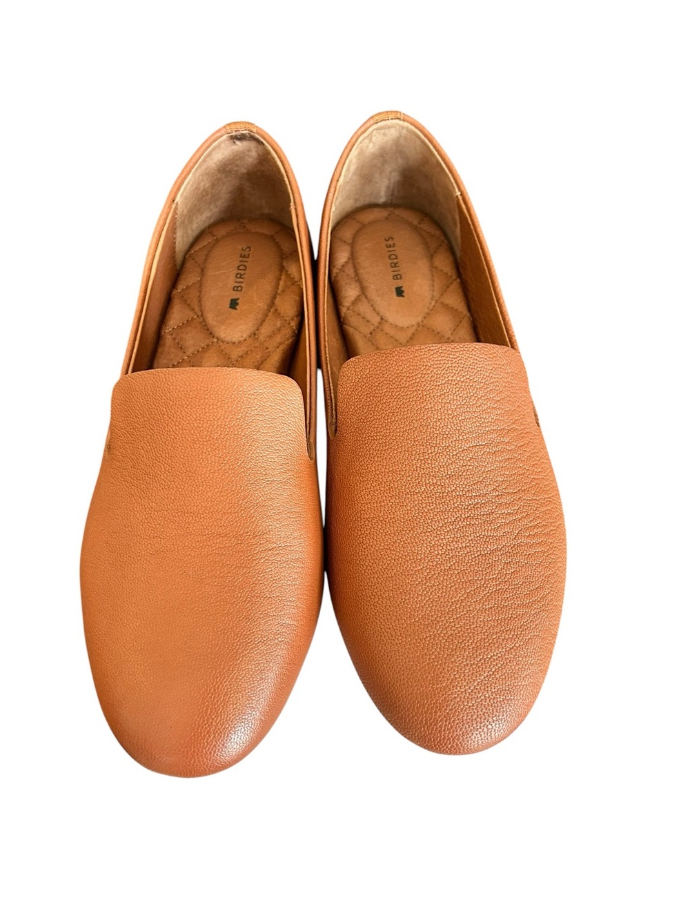 Birdies Starling Flats Whiskey Brown Leather Women 6.5 Slip On Loafer Comfort